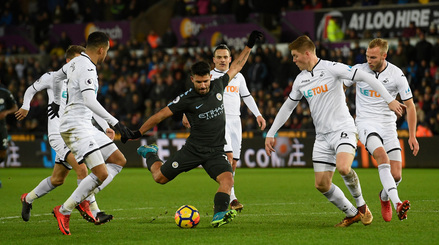 Swansea City x Manchester City - Premier League 2017/2018 - CampeonatoJornada 17