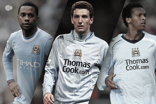 Elano, Jô e Robinho - Manchester City Elano, Jô e Robinho - Manchester City