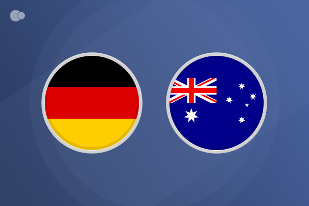 L'Australia  battuto autoritariamente dalla Germania